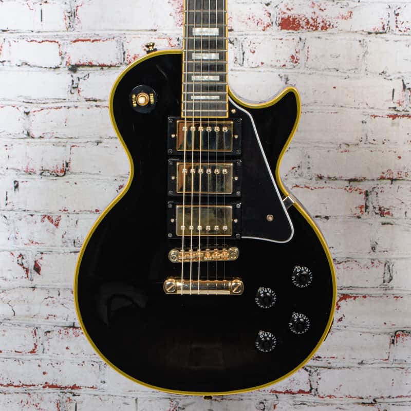 Epiphone - 2020 Joe Bonamassa Les Paul Custom Black Beauty Electric Guitar Antique Ebony w/OHSC and COA - USED image 1