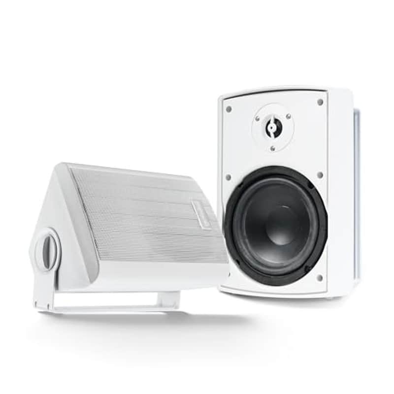 Gemini Sound GHSI Active/Passive Bluetooth Outdoor Speakers- Daisy Chain Capable, IP44, Wall Mount (Black, 100 Watts) image 1