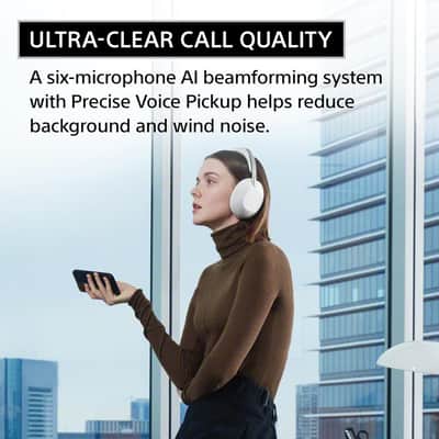 Sony 1000X THE COLLEXION Wireless Headphones, Black / Deco Essentials Wood Stand Bild 10