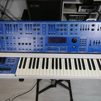 Oberheim OB-12 with custom tilting wood case image 3