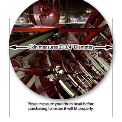 Skin Decal fits 24" Bass Kick Drums Domain Wall image 3