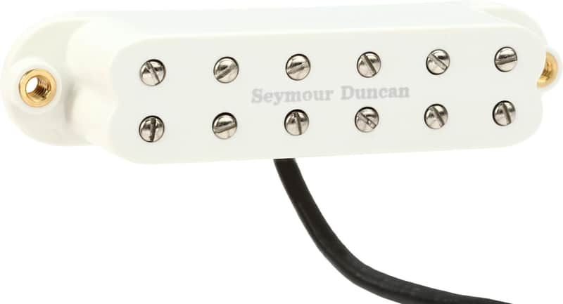 Seymour Duncan Custom Shop Pearly Gates Bridge Strat Single Coil Sized Humbucker Pickup - White with Logo image 1