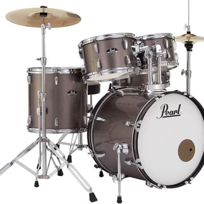 Pearl Roadshow Drum Set 5-Piece Complete Kit with Cymbals and Stands, Bronze Metallic (RS505C/C707) image 5