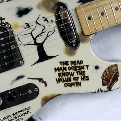 Custom Painted and Upgraded Fender Squier Telecaster Affinity Series - Custom Aged and Worn With Graphics image 10