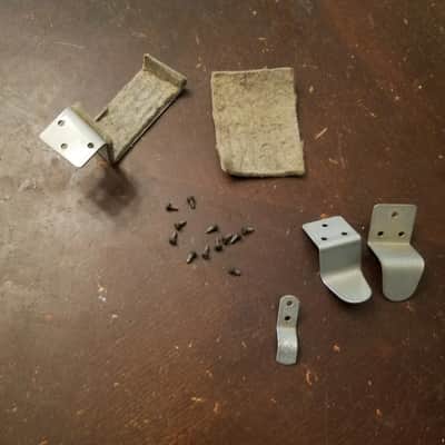 Shure HOLDER storage mounting bracket set for CR80 CR81 harp mic 1950 felt lined steel image 4