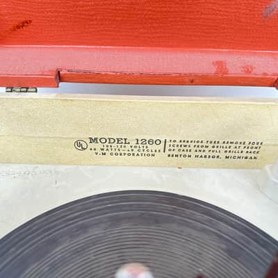 Vintage Voice of Music Record Player Model 1260 tube speaker portable retro image 5