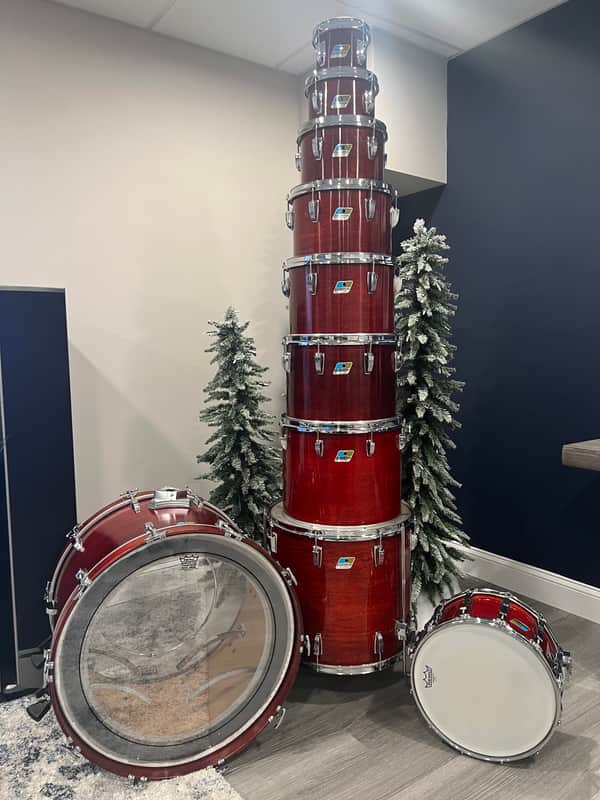 Vintage Ludwig 10 Piece Kit - 70's - Mahogany image 1