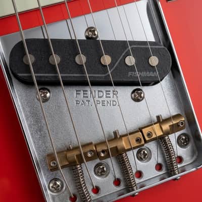 Fiesta Red Fender Telecaster w/ Fishman Greg Koch Fluence Pickups, Roasted Maple Neck, Contoured Body, Brass Compensated Saddles - Gator Case image 9