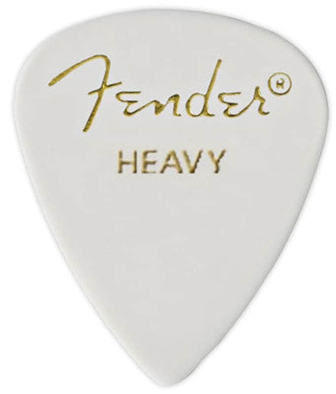 Fender 351 Celluloid Picks - 12-Pack-White / Heavy image 1