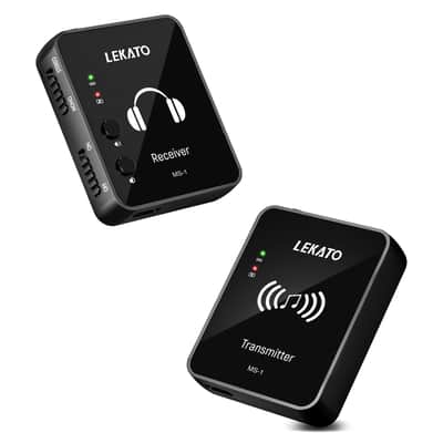 LEKATO MS-1 Wireless in-Ear Monitor System 2.4G Stereo IEM Transmitter Receiver image 2