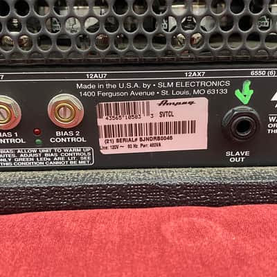Ampeg SVT-CL Classic Bass Head - Black USA, Fully Serviced, Gogol Bordello Owned image 12