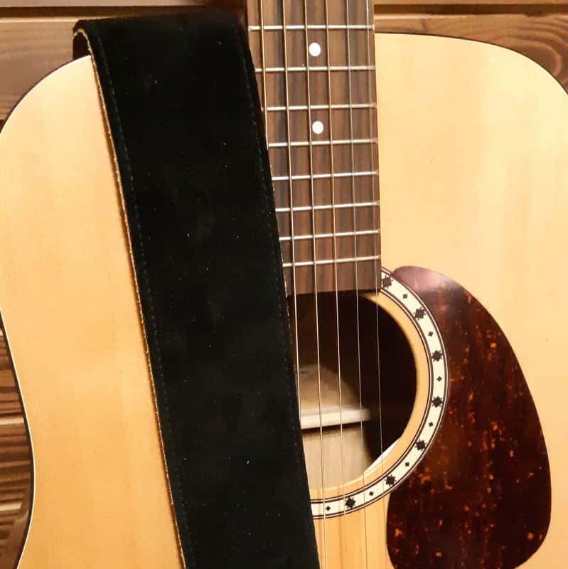 Perri’s Leathers suede 2.5" guitar strap black P25S-202 image 1