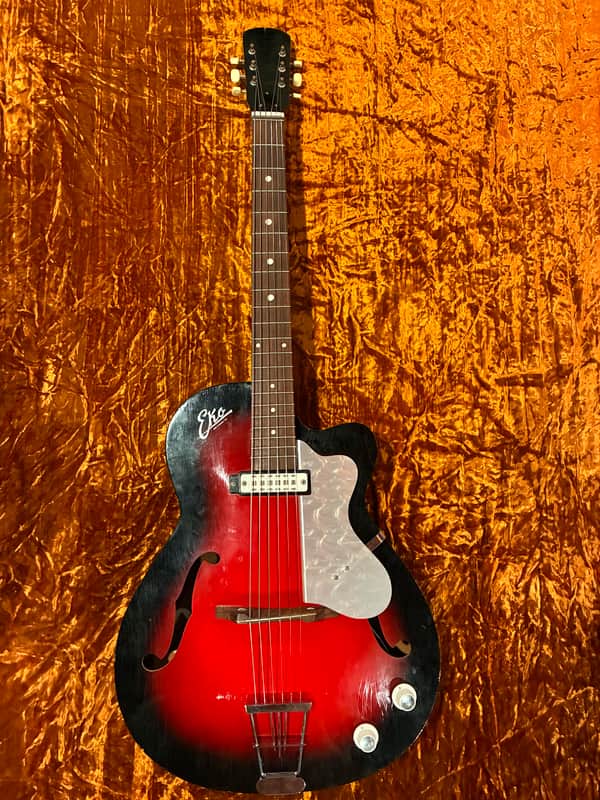 Vintage Eko Modello 100 Archtop 1960's Redburst - Italian Made image 1