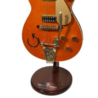 Gretsch Roundup 6121 2006 Orange w/ leather trim & upgraded TV Jones Filtertrons + Extra Bigsby Arm image 5