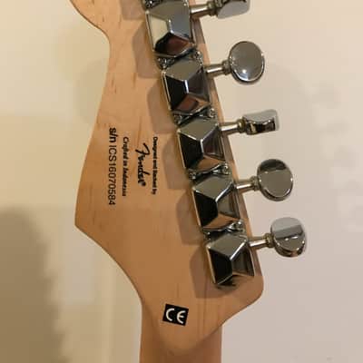 Squire and Fender Stratocaster and Champion 20 amp. 2017 Black image 2