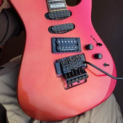 1987 MIJ By ESP Kramer Bluesbreaker, Neck-Through, Gradient Metallic Orange, Kramer Gig Bag image 6