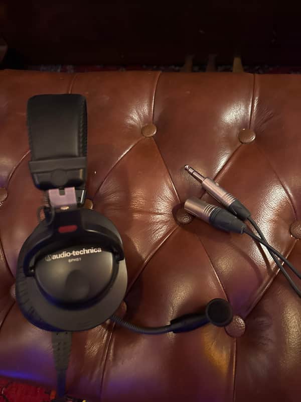 Audio-Technica BPHS1 Broadcast Stereo Headset Headphones/Dynamic Cardioid Microphone 2010s - Black image 1