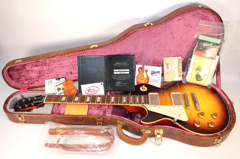Gibson Custom Shop '59 Reissue • Lefty • 2008 • R9 • VOS • Tobacco Burst Flame Top image 1