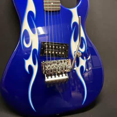 Kramer USA “Blue Demon” Barreta 2007 - Metallic Blue/ Flames image 5