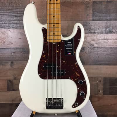 Fender Am Pro II Precision Bass, Olympic White, Hard Case, Free Ship, 483 image 1