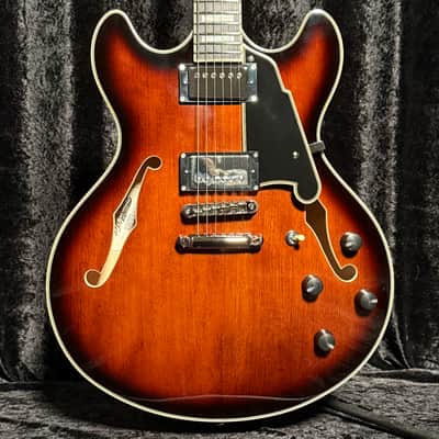D'Angelico Premier DC Brown Burst With Free Gig Bag image 1