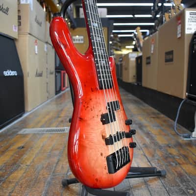Spector Euro 5 CST 5-String Electric Bass Guitar Natural Red Burst Gloss w/Padded Gig Bag image 2