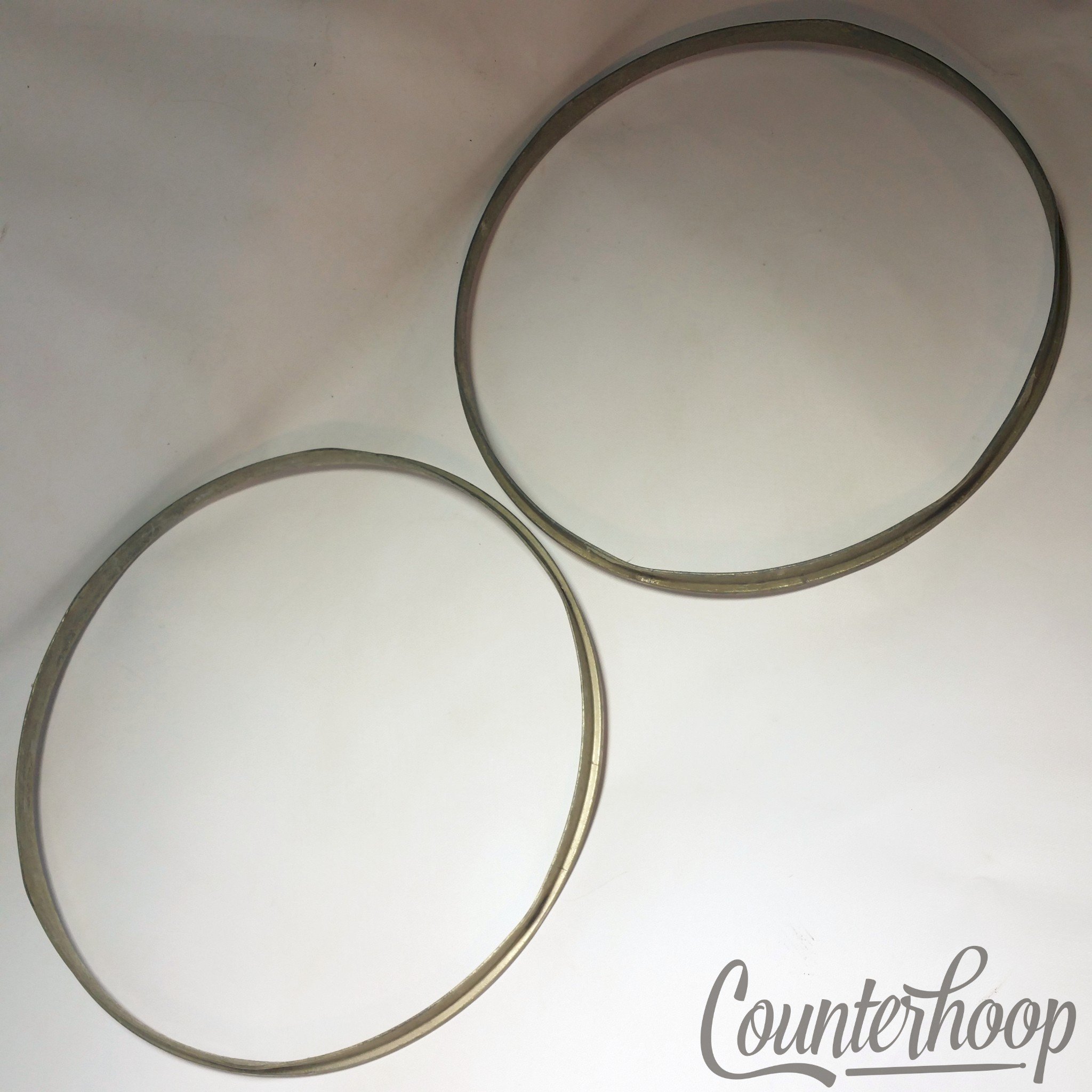 Gretsch Single-Flange Nickel Brass 14"Rims/Hoops W&A 40s Floor Tom Drum Bat/Res — main photograph