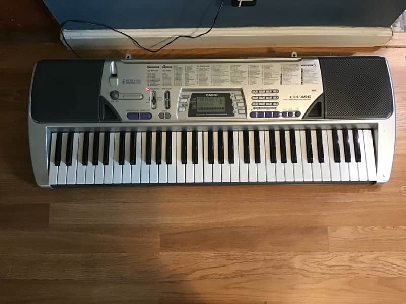 Casio CTK-496 61 Key Tone Bank Keyboard 2000s Black image 1