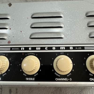 Vintage Newcomb H-25 25-Watt Tube PA Amplifier Head – Hollywood CA USA – 6SF5 Tubes image 4