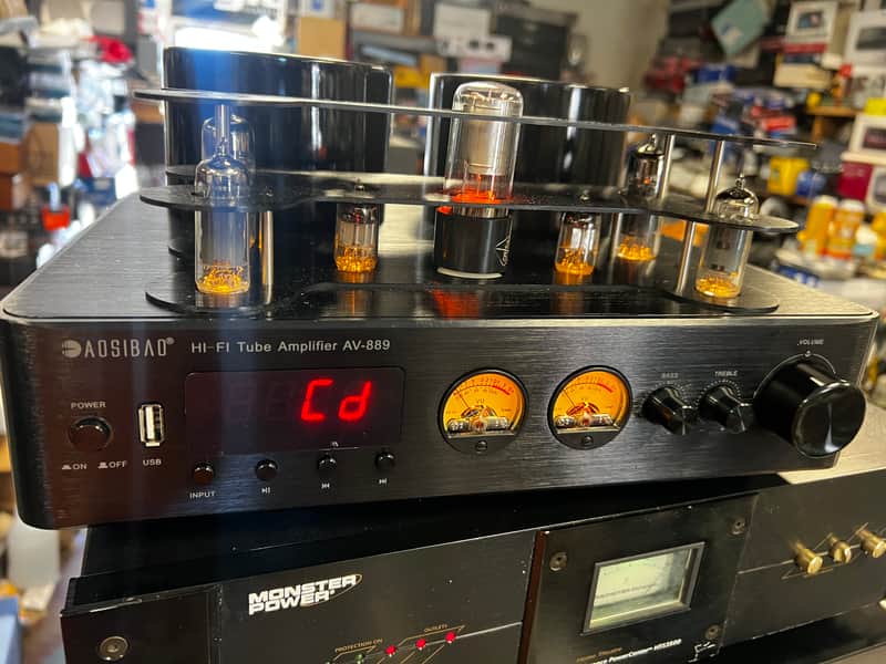 AOSIBAO Hi-Fi Tube Amplifier AV-889 good working great cosmetic