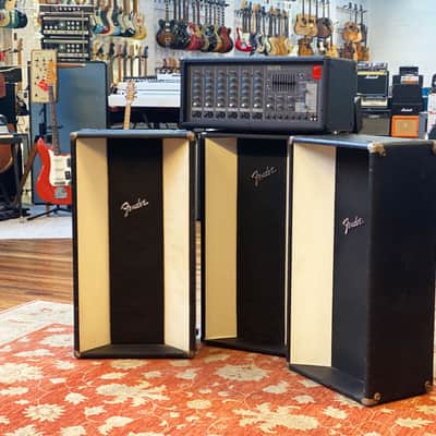 Fender Vintage PA Speakers with SR6520PD Powered Mixer image 2