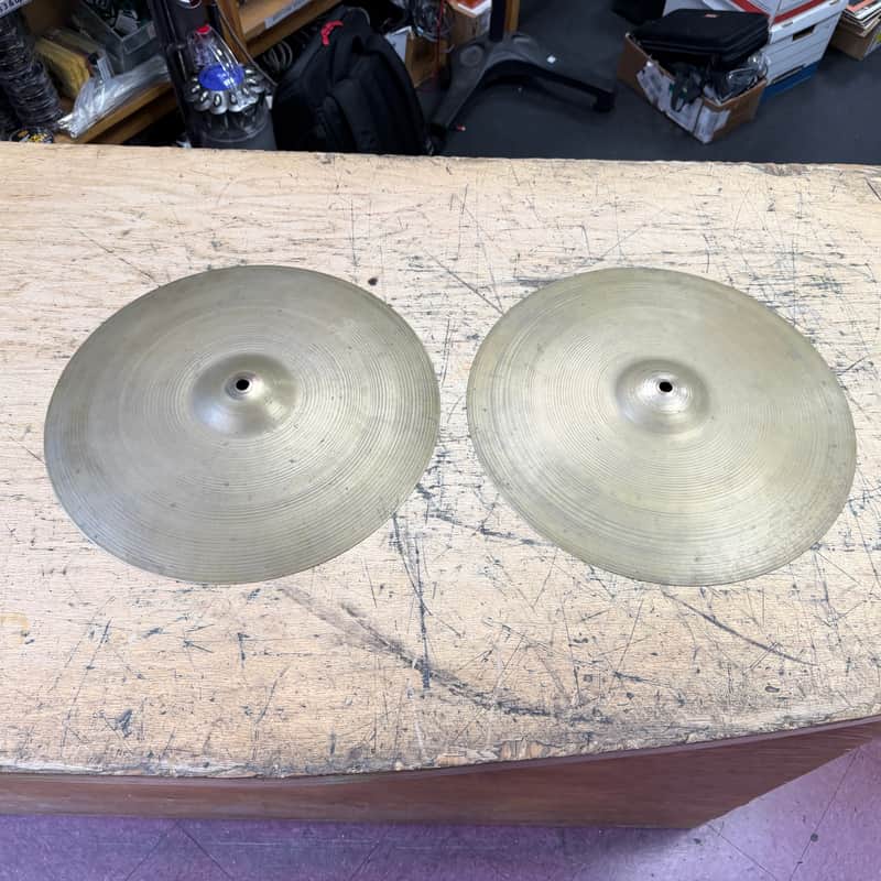 Vintage Zildjian Avedis A 15" Hi Hat Cymbals image 1