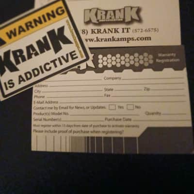 Krank Amplification Krank Sticker, Krank registration card, Krank postcard 2005 - Mulricolor image 2