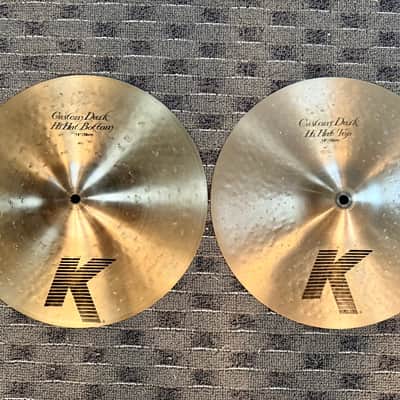 Zildjian 14" K Custom Dark Hi-Hat Cymbals (Pair) 1995 - Present - Traditional image 1