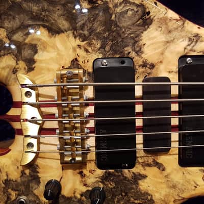 2006 Alembic MJLB 5 Signature Standard Bass Buckeye Burl 5 String image 10