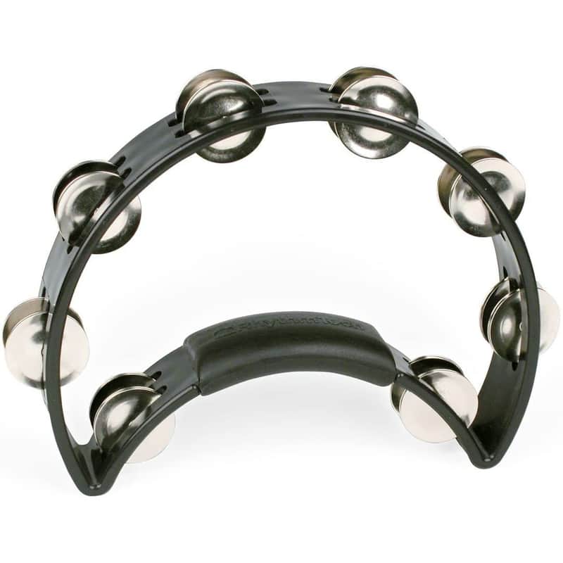 Rhythm Tech RT1010 - Ergonomic 1/4 Moon Tambourine - Black image 1