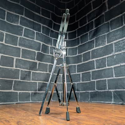 Ludwig Vintage Black and White Badge Snare Drum Stand - Chrome image 10