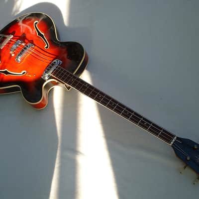 Framus Star Bass 5/150 Germany 1966 "Sunburst Rot" Vintage E-Bass 4 String Bass-Guitar image 12