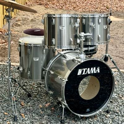 Tama Vintage swingstar 22/16/13/12 80s - Gun metal chrome image 4