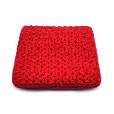 Jasmine stitch crochet dust cover for Elektron Digitakt and Digitone - Red image 2