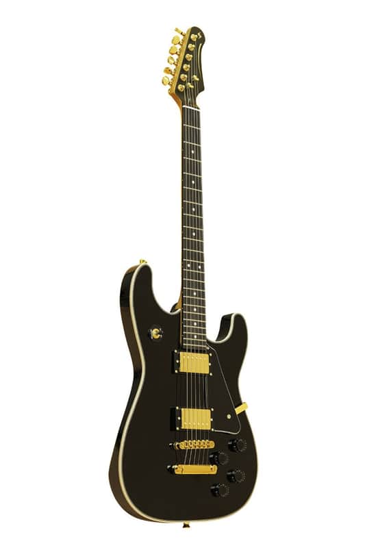 Stagg 30th Anniversary Legacy Mahogany HH Electric Guitar Black – 30TH-LEGACY-BLK image 1