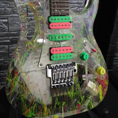 Ibanez JEM20th Steve Vai Signature 20th Anniversary 2007 - Clear Splatter image 5