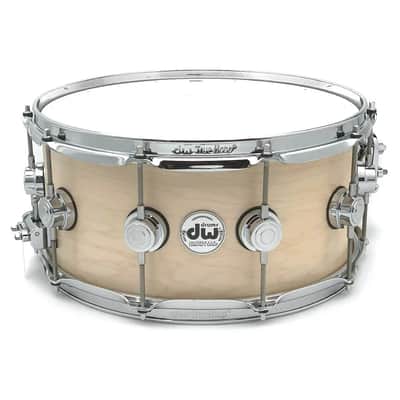 DW Collectors Maple Snare Drum 14x6.5 Satin Natural image 1