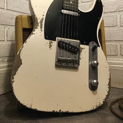 USA Relic Tele Style Electric Guitar Road Worn White by Nate's Relic Guitars image 1