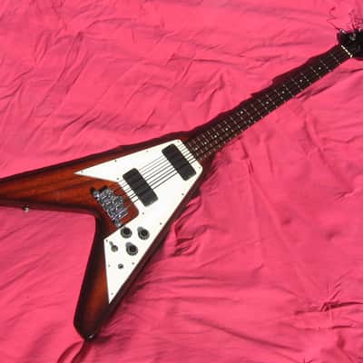 Gibson Epiphone FLYING V BASS GUITAR 1998 BROWN one off custom factory color, 51st & ONLY ONE made! image 1