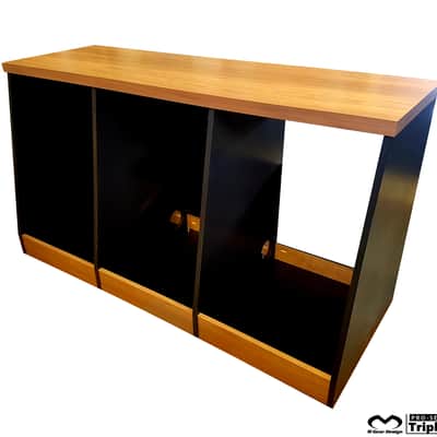 M Gear Design Pro Series - Recording Studio Audio Equipment Rack - 16u Slanted Front Triple Bay image 2