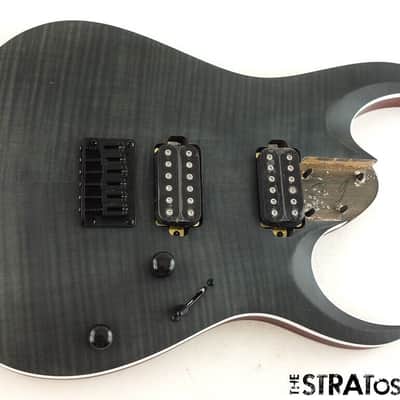 Ibanez RGA42FM LOADED BODY Flamed Maple Top Bound Transparent Gray Flat. image 1