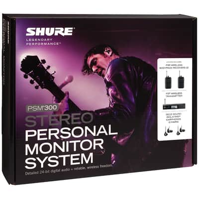 Shure PSM 300 Twin Pack IEM Wireless In-Ear Monitor System with SE112 Earphones, Band H20 image 2