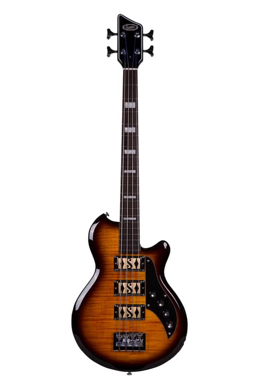 Supro 2043PTS Huntington III with Piezo Pickup Flame Tobacco Sunburst image 1