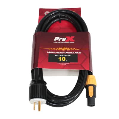 2x XC-TR1FE12-10 10 Ft. 12AWG 120VAC Male Edison NEMA 5-15P to Male Power Cable image 3